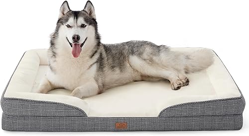 Vista 407 de Bedsure - Cama ortopédica mediana para perros, sofá cama impermeable para perros medianos, espuma de soporte con funda extraíble y lavable, forro