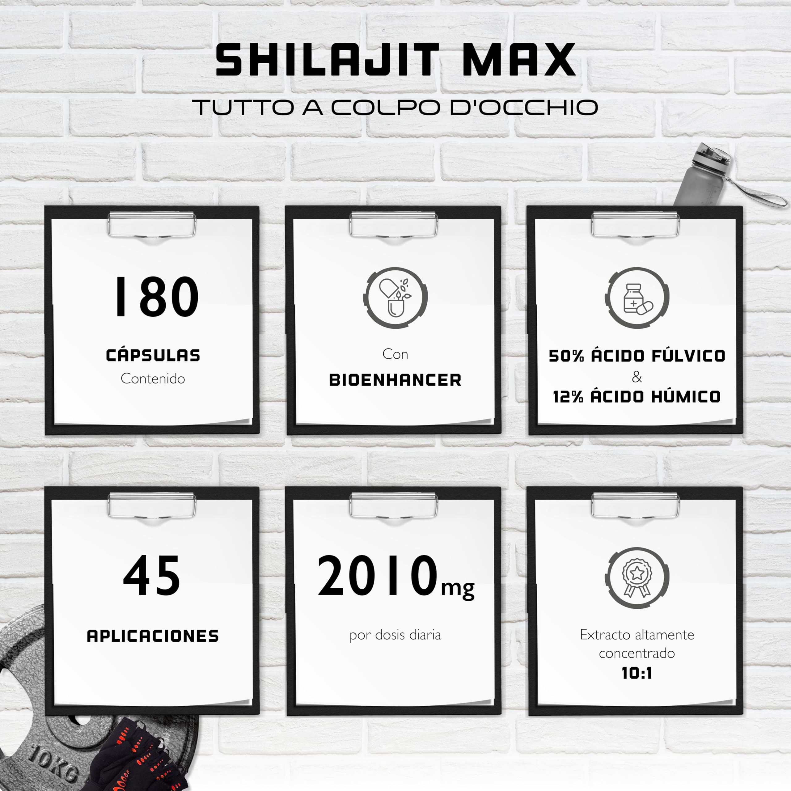 Mumijo Shilajit Max -180 cápsulas - Extra fuerte: 2000 mg por porción diaria - 50% ácido fúlvico + 12% ácido húmico + bioenhancer - Extracto original Himalaya 10:1 - Vegano