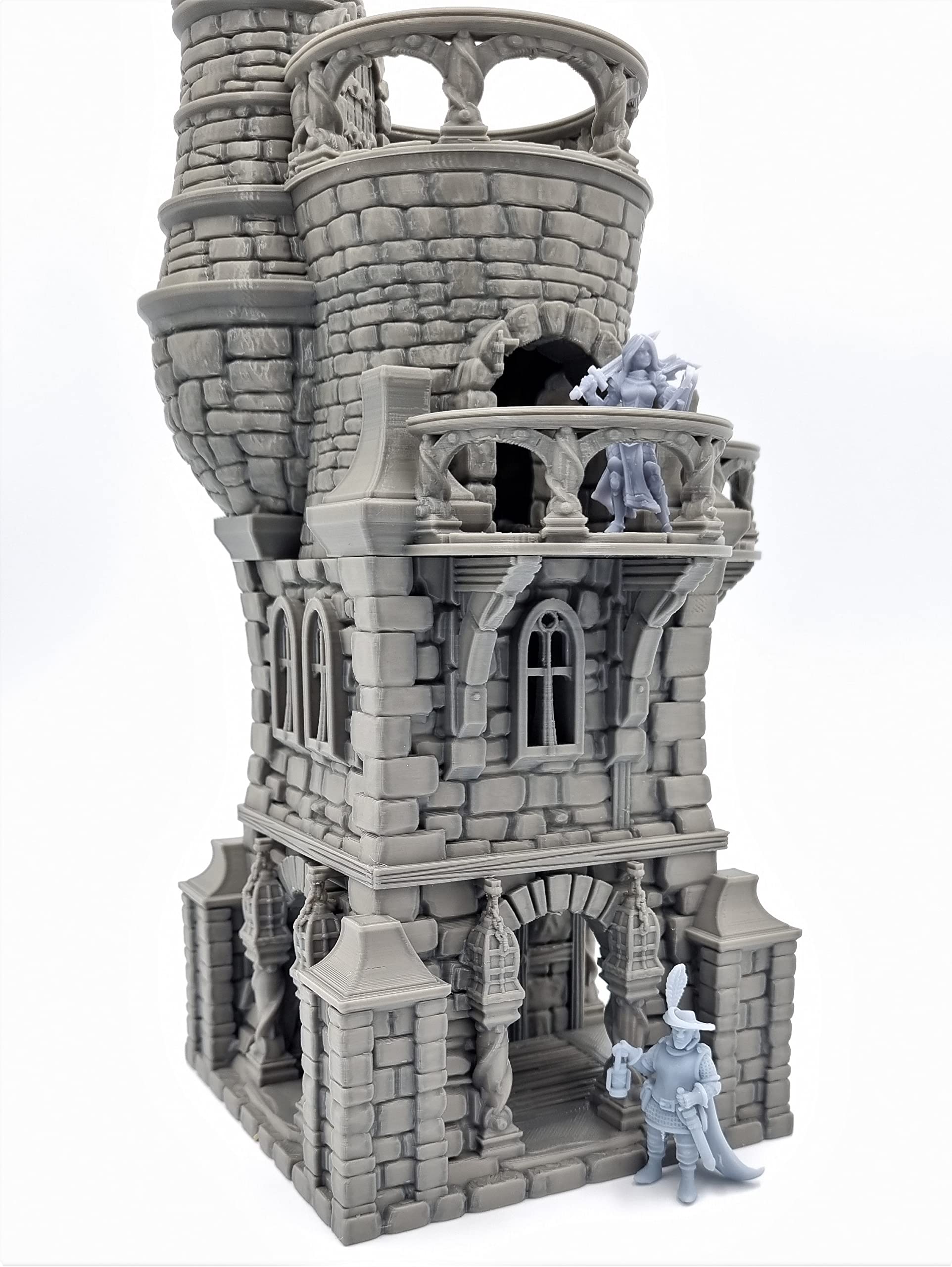 QP3D - Casa Raven Torre - Fantasy Building Piano Palcoscenico per Tavolo e RPG 28-32mm Miniatura Wargame Props DnD D & D, 3D Stampato e Verniciabile