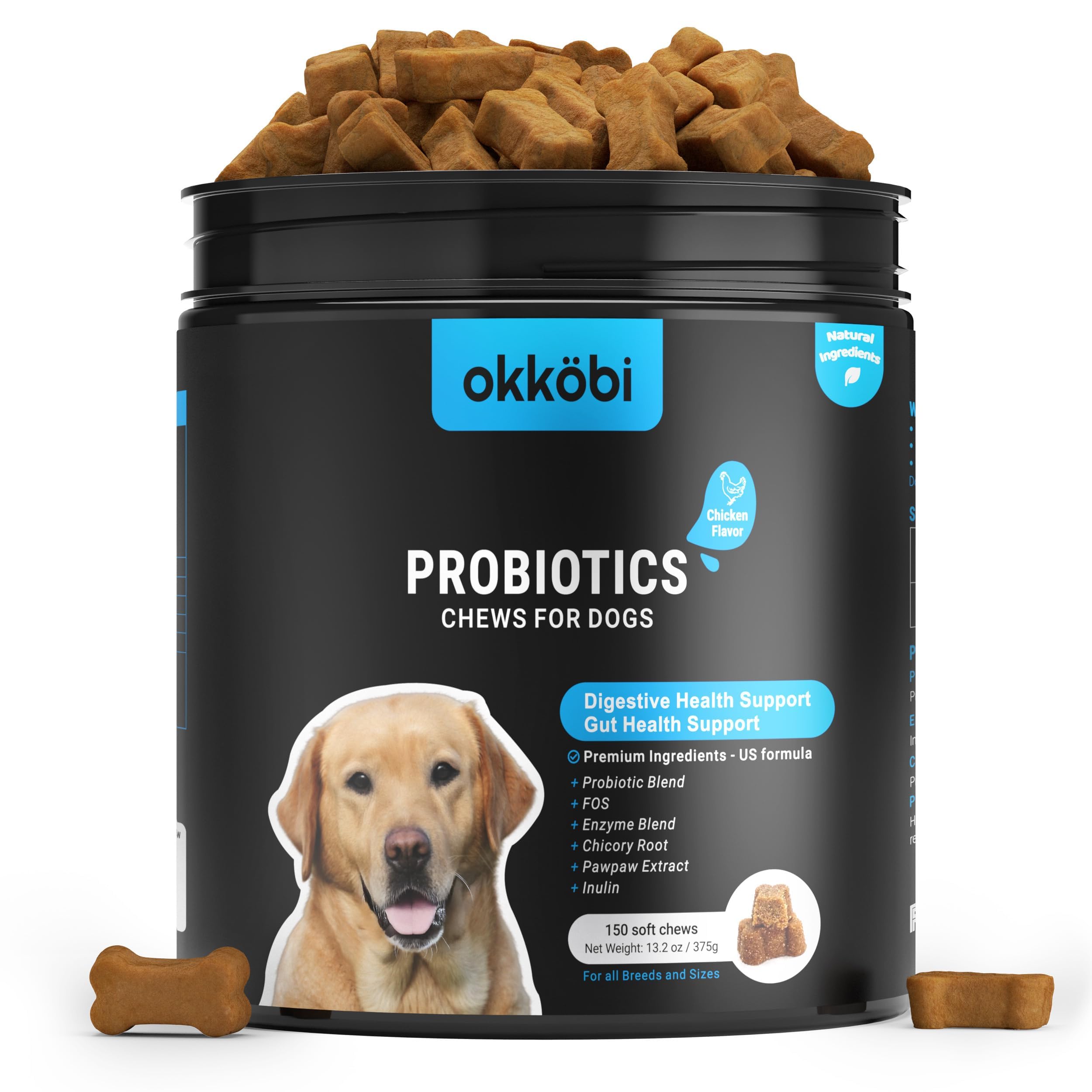 OKKÖBI Probiotics for Dogs Chews