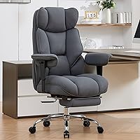 Vista 14 de Efomao Silla de oficina grande y alta con reposapiés, silla ejecutiva de malla transpirable, silla de escritorio de computadora resistente