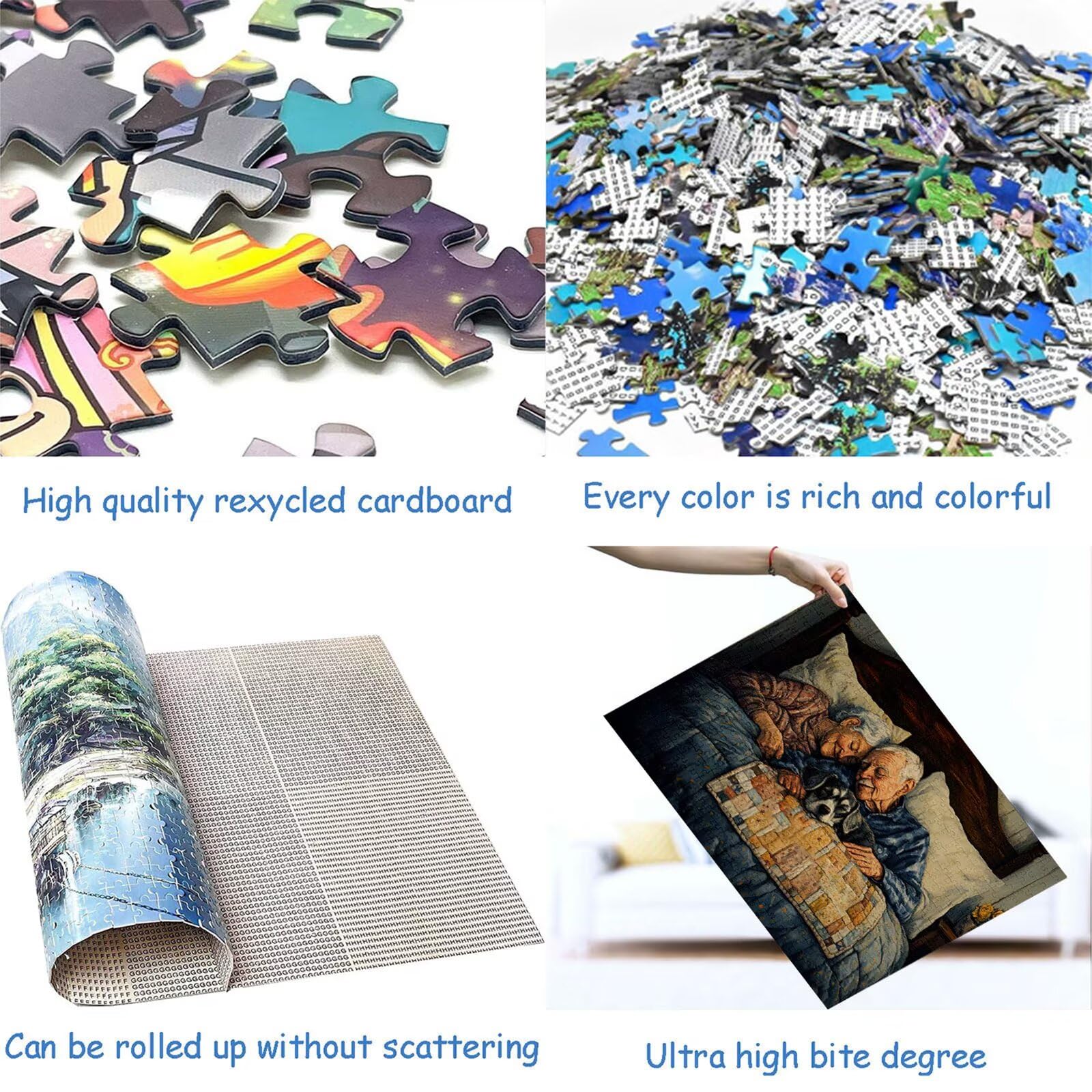 Puzzle 3000 Pezzi Anziano Puzzle Adulti Sfida Impossibili Jigsaws Coppia Classica 3D Pattern Art Jigsaws per Divertimento Adulti e Bambina, Gioco Familiare, Festa Aziendale,Amore e Amico 122x81cm C-25