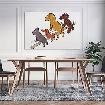 Amazon.co.jp: レイモン・サヴィニャック 4匹の犬ポスター壁紙