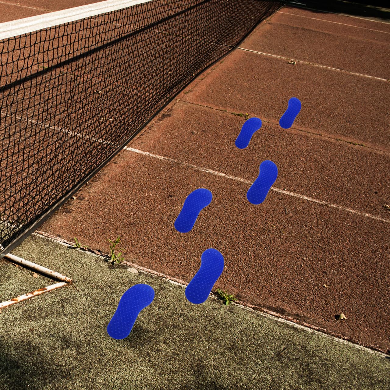 ABOOFAN 10 marcadores de huellas coloridas antideslizantes, versátiles, para baloncesto, cancha de tenis, duradera, para entrenamiento y marcación de juegos, mezcla de colores para — view 8