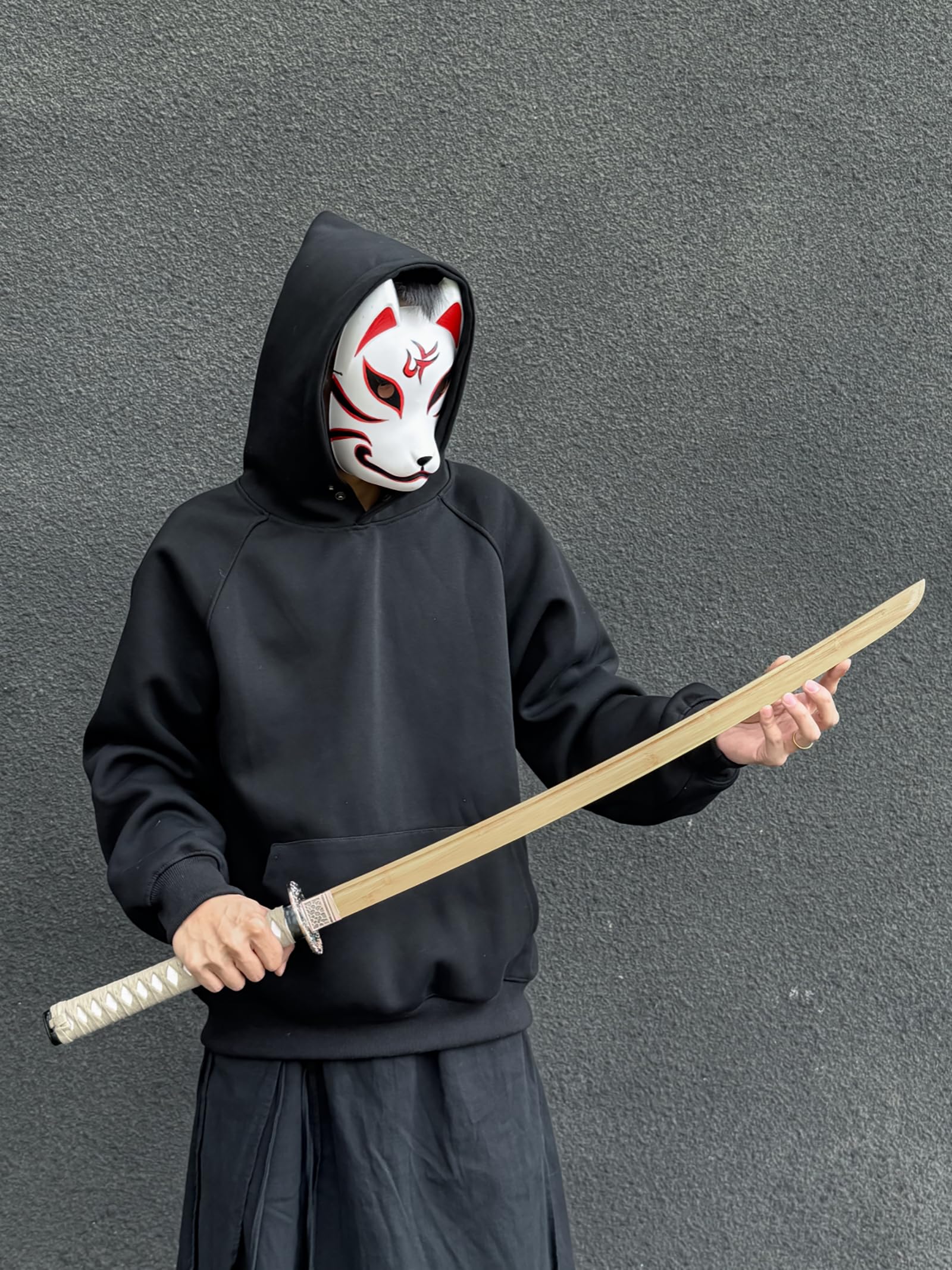 Katana en bois avec gaine,bokken naturel 103 cm,Bokken fait à la main,pour l'entraînement au combat à l'épée Kendo,l'anime,le cosplay,l'accessoire Iaido,les cadeaux d'anniversaire Noël – Couleur bois