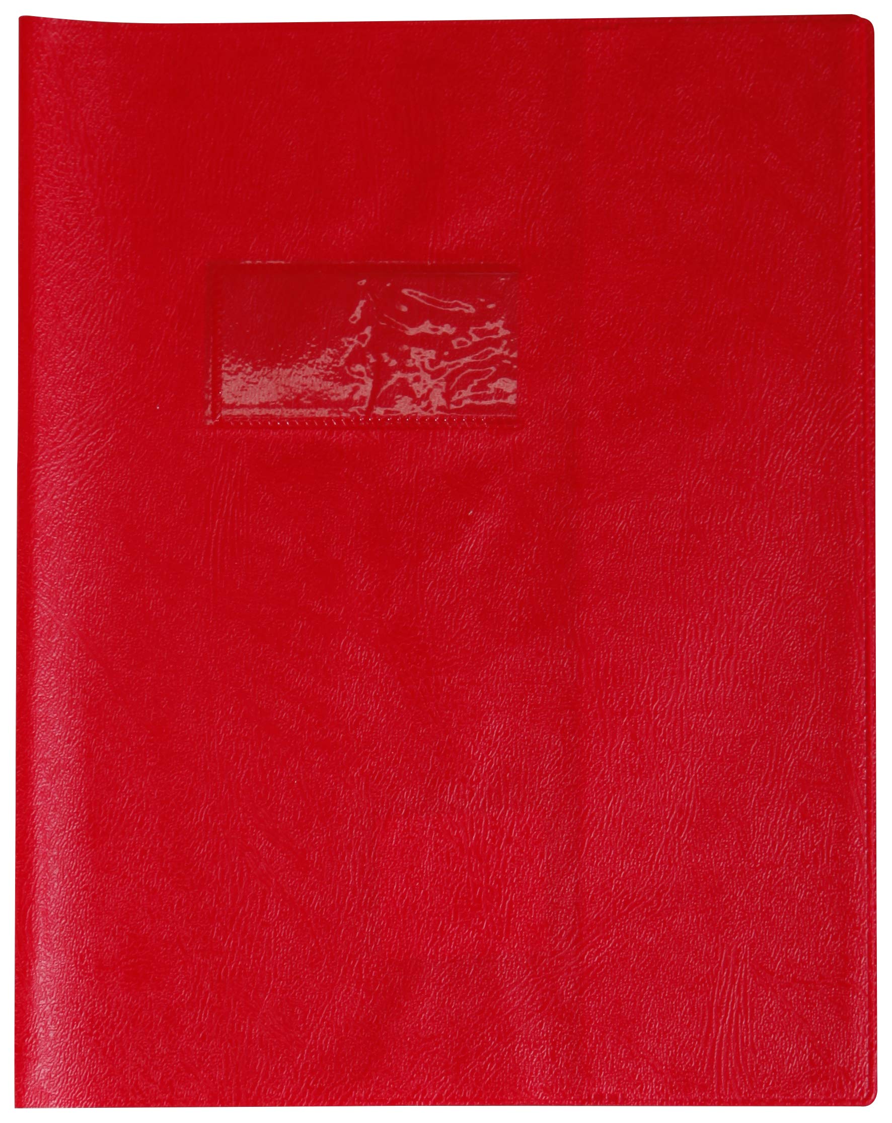 Calligraphe Protège-Cahier Grain Cuir Rouge groseille 17x22 cm 22/100ème PVC Opaque