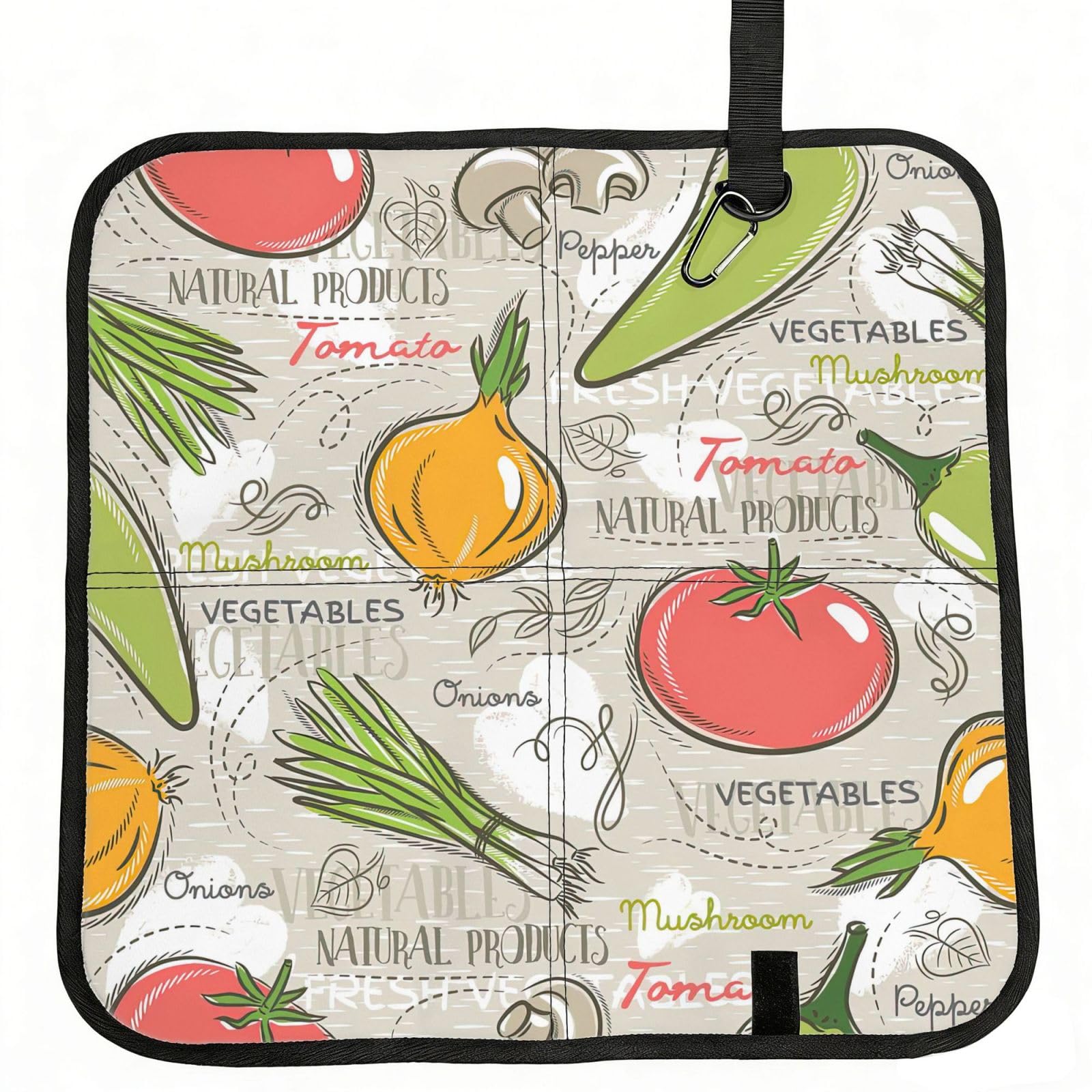OKFSTY Vegetable Fruit Print Fold Away Seat Cushion Portable Outdoor Pad Polyester Bleacher Bench Mat Travel Picnic Pad
