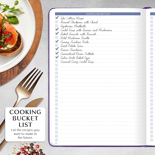 Miniatura 5 de Libro de recetas Legend  Libro de cocina familiar en blanco para escribir en tus propias recetas  Diario de cocina vacío  Cuaderno de cocina