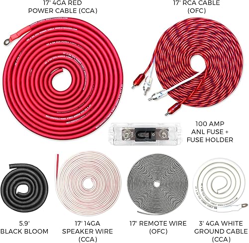 Miniatura 6 de CT Sounds Kit completo de instalación de cableado de amplificador CCA de calibre 4, AMPKIT-4GA-PRO