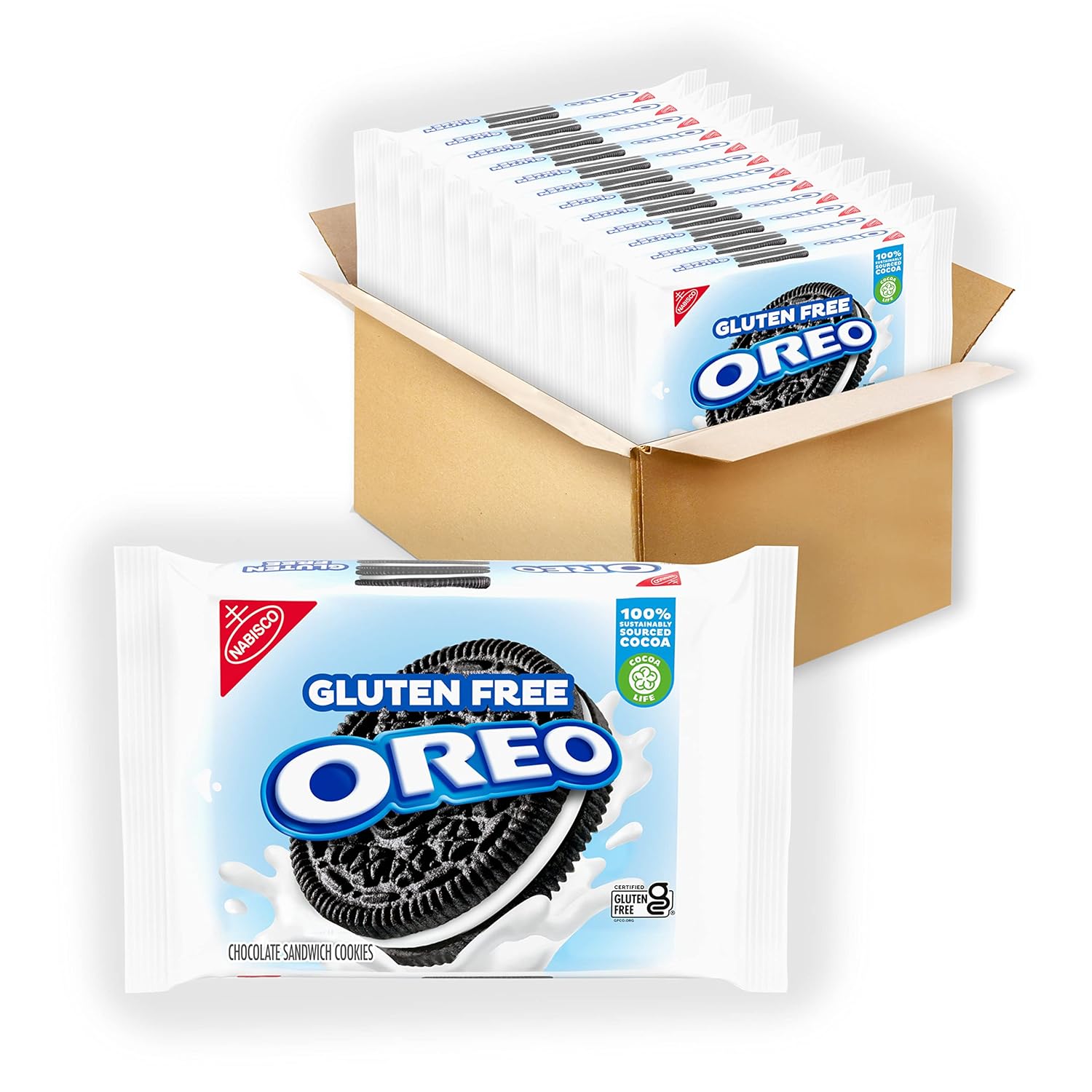 OREO Gluten Free Chocolate Sandwich Cookies, Gluten Free Cookies, 12 - 13.29 oz Packs