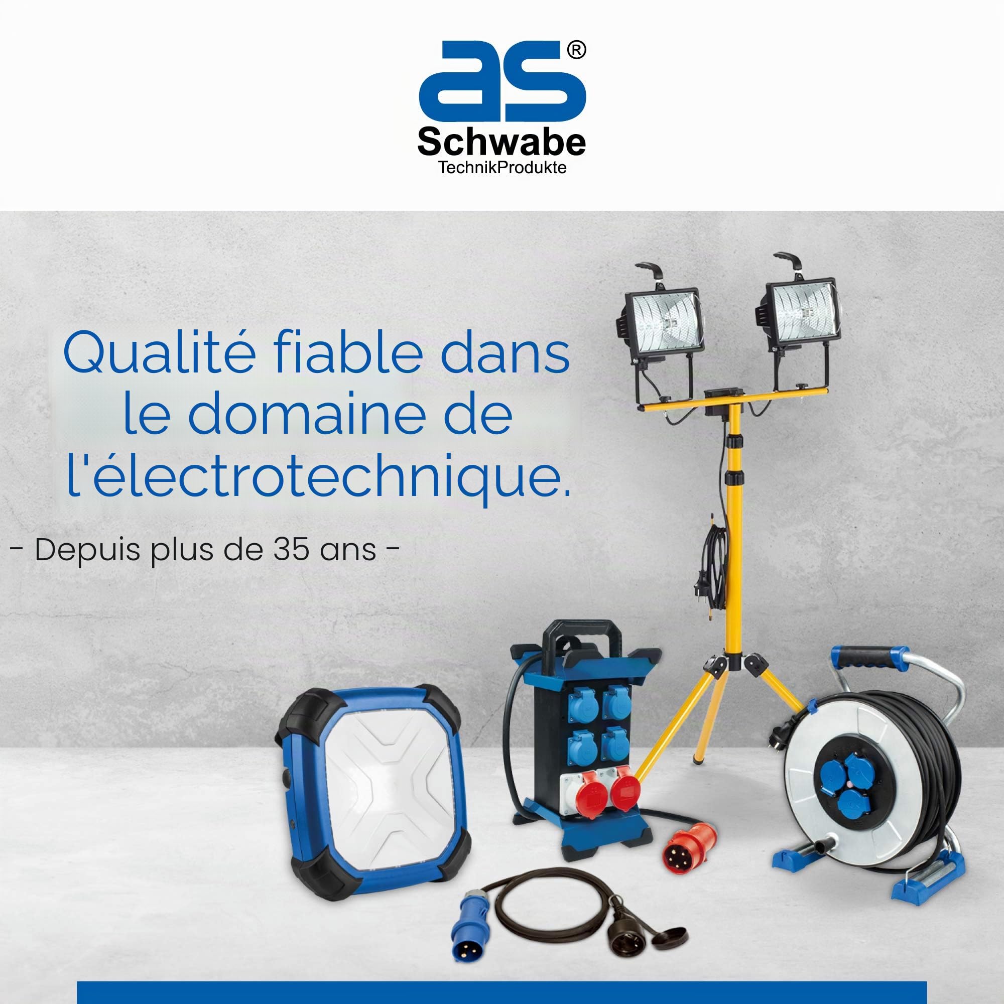 as - Schwabe 60715 Norme CEE Rallonge électrique 400V / 16A, 25m K35 ATN07V3V3F 5G1,5, Jaune, IP44 Extérieur (Import Allemagne)