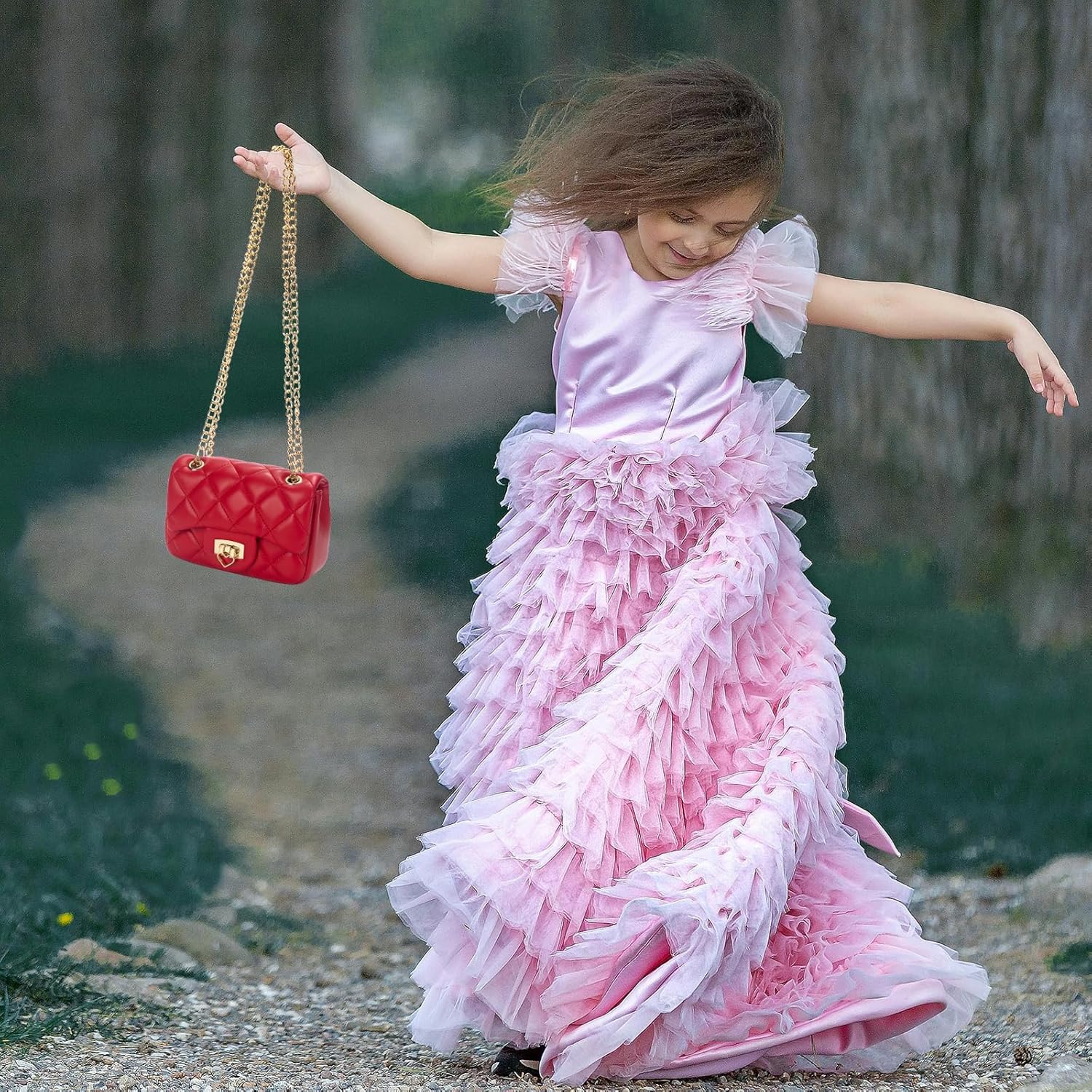 Toddler Purse for Girls, Small Girls Purse, Cute Kids Crossbody Bag Handbag,with Chain Strap for Age 3-14