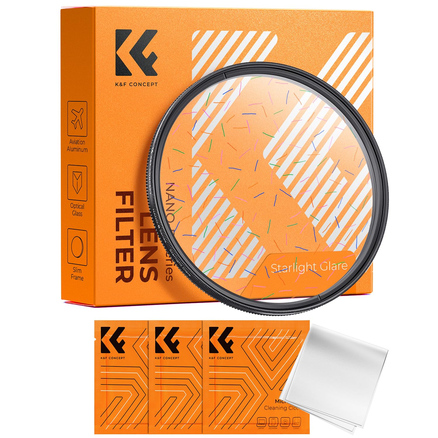 Amazon | K&F CONCEPT 77mm 虹色ストリークフィルター 特殊効果
