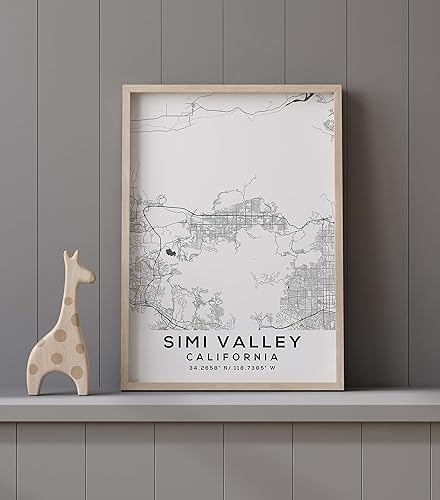 Miniatura 9 de Map of Simi Valley, California, Light 2 (8x10)