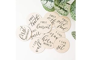 Baby First Holiday Milestone Wood Photo Props