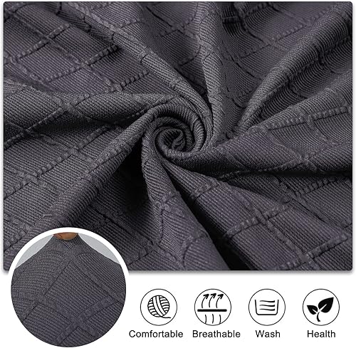 Miniatura 3 de Fundas elásticas para banco de comedor, fundas de asiento de comedor de tela jacquard, fundas para sillas de banco, fundas rectangulares para