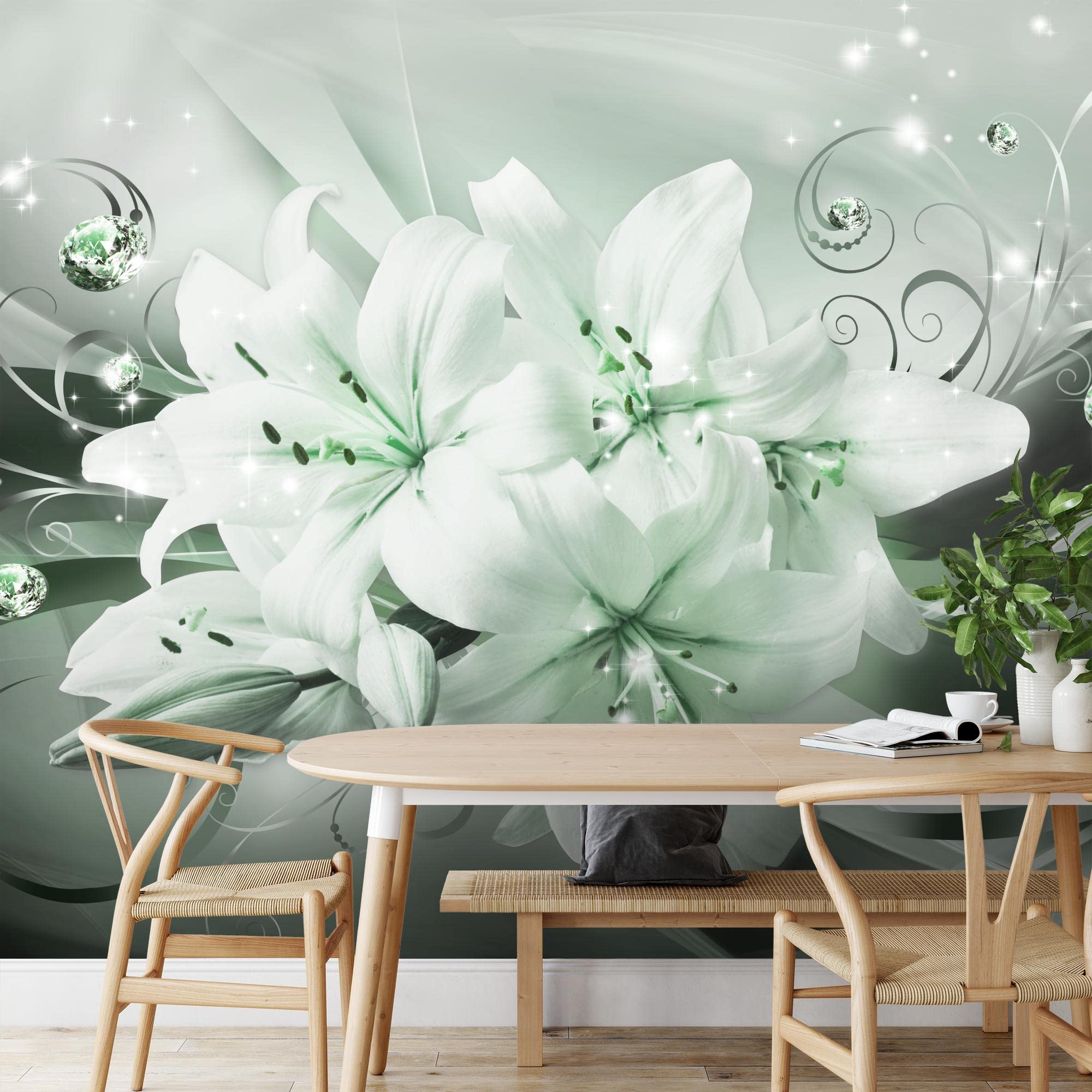 Fotobehang Houtlook 396 x 280 cm - Vliesbehang Woonkamer Slaapkamer Kantoor Hal Decoratie Muurschilderingen XXL Moderne Wanddecoratie - 100% MADE IN GERMANY - Runa Behang - 9119012a