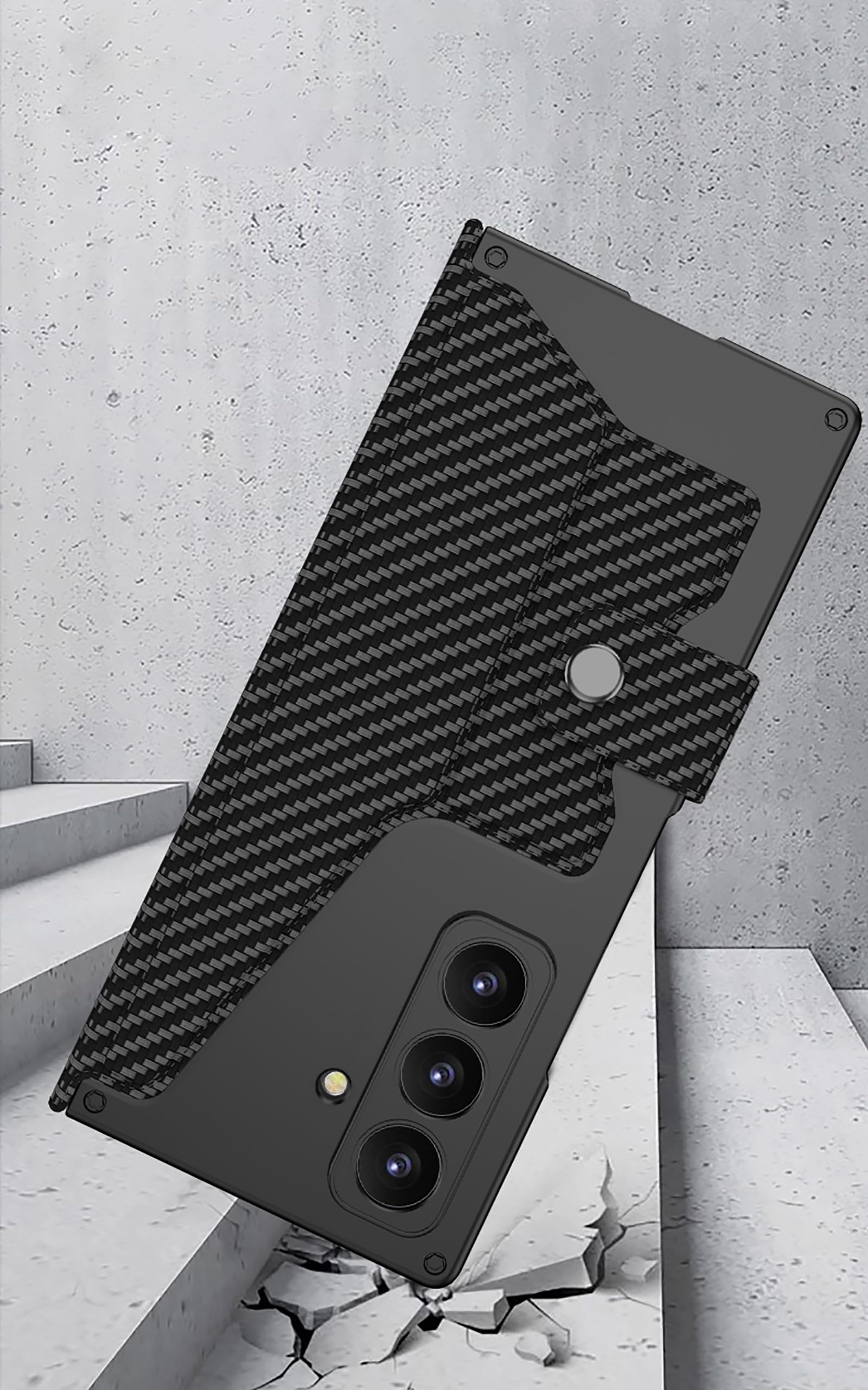 etui z klapką do Galaxy Z Fold8 Ultra, skórzane etui o wąskim kroju kompatybilne z Samsung Galaxy Z Fold8 Ultra, czarne 1