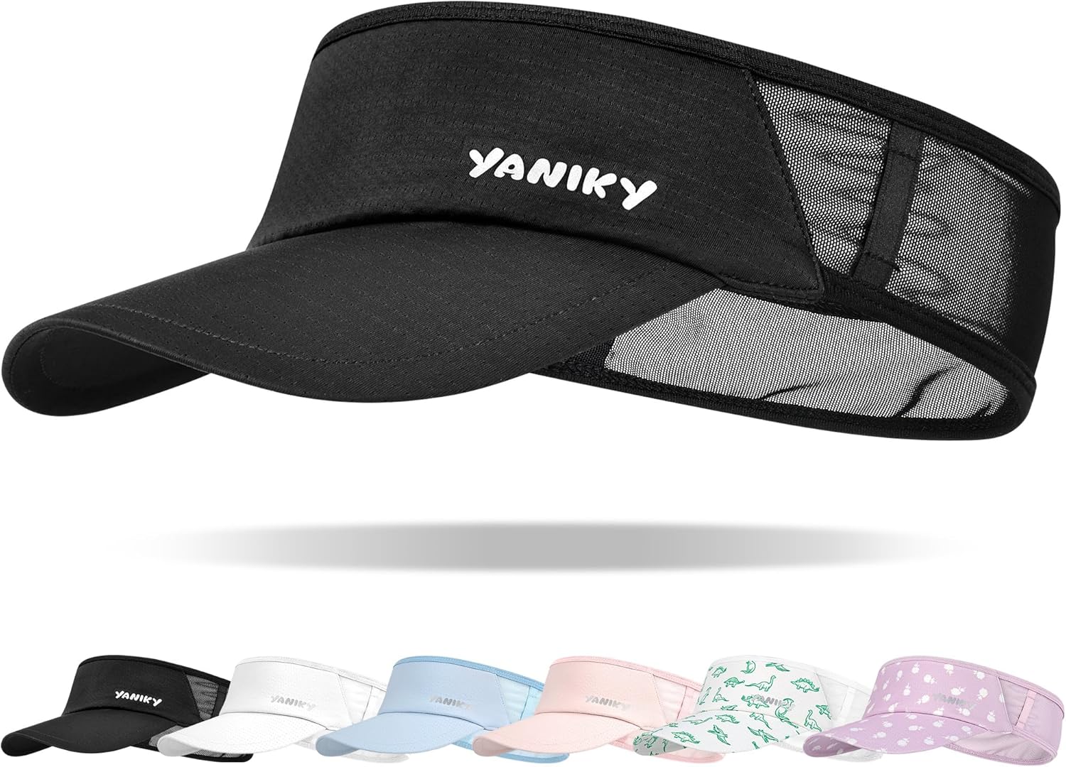 Kids Sun Visor Hats for Girls Boys Lightweight UPF50+ Packable Sun Hat for Running Golf Outdoor Sports