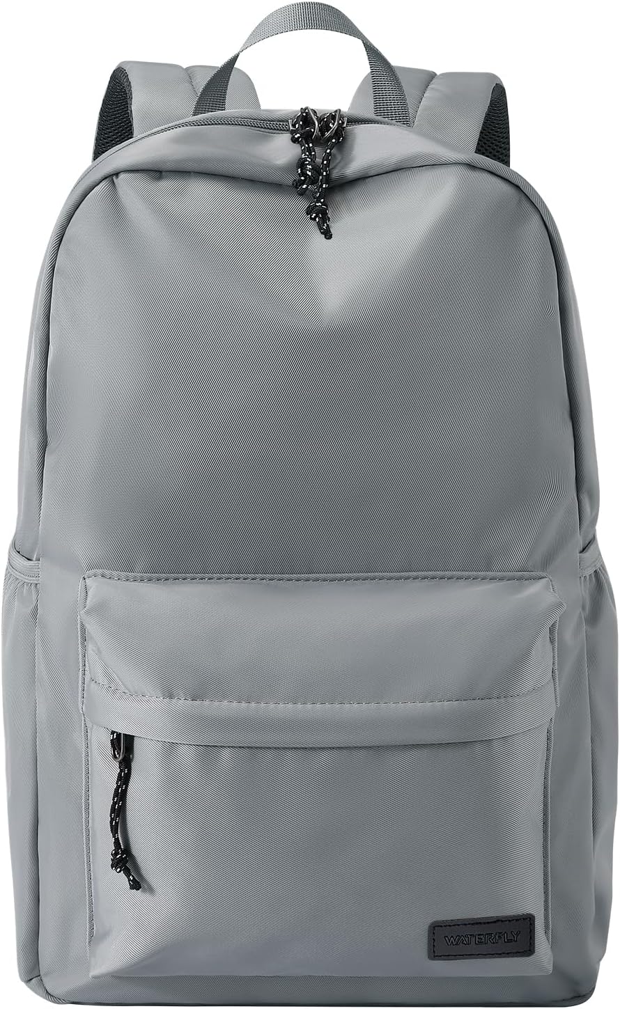 WATERFLY Lichte schoolrugzak, 20 liter, rugzak: casual schooltas met laptopvak, wandelrugzak, outdoor, trekkingrugzak, kleine rugzak, dagrugzak, heren, dames, voor werk, sport, reizen, reizen, grijs