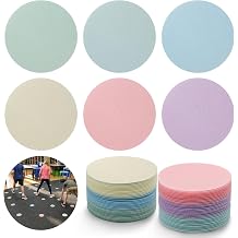 Linkstyle 60PCS 4" Carpet Markers Floor Dots, Multicolor Circle Spots Markers for Classroom Teachers Preschool Kindergarten Elementary Flexible, 6 Colors