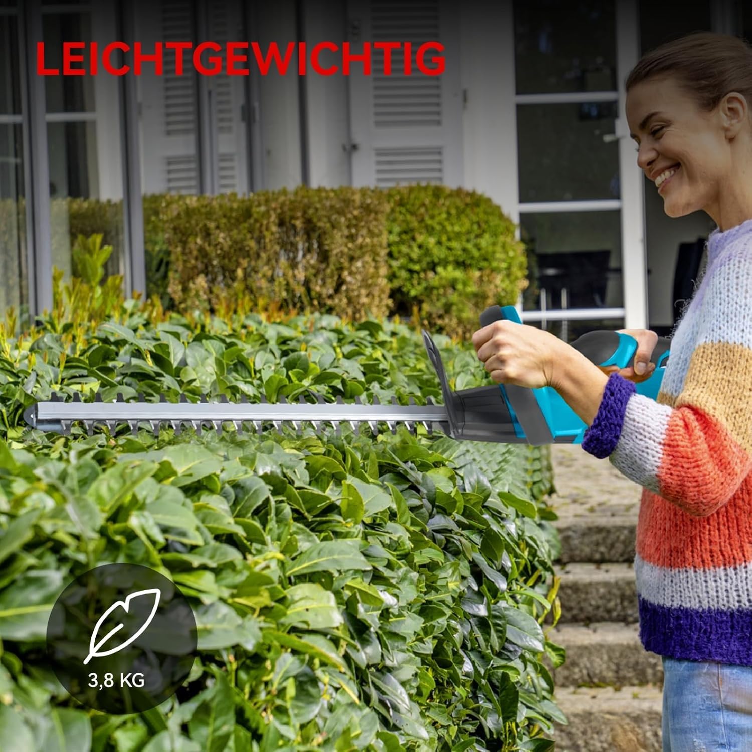 Akku Heckenschere, Ersatz für Makita 18V DUH502Z, kompatibel mit Makita BL1830B, mit 2x5.5Ah Akku, Bürstenlos Strauchschere Handheckenschere, für Trimmen im Park Garten