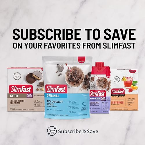 Miniatura 7 de SlimFast - Bocadillos bajos en carbohidratos, para dietas keto, para perder peso, 0 azúcar añadido y 0.1 onzas de fibra, sabor chocolate con menta