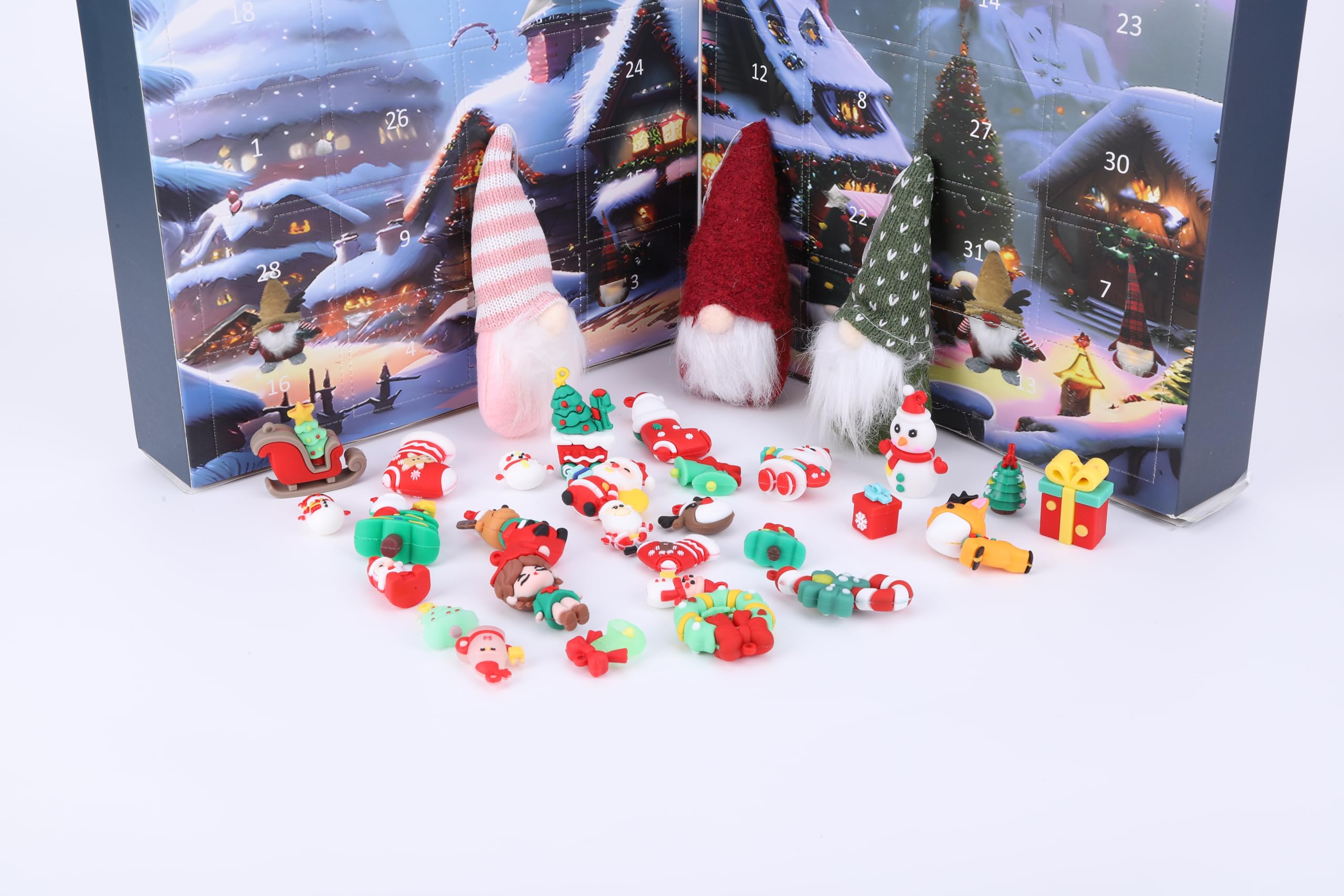 Calendario Dell'Avvento 2024 Con Gnomi Natalizi - 24 Giorni - Decorazione Per Natale - Foto 10