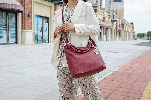 Miniatura 5 de MKF Collection Bolsos Hobo para mujer bolso de piel sintética para mujer bolso de hombro Hobo con asa superior de moda