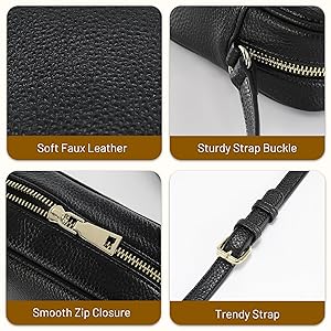 WHIMFINITY Small Crossbody Bag for Women in Grain Eco