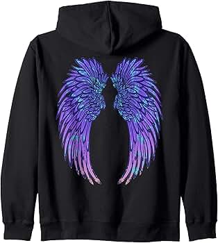 えび　YEGG Wing hoodie SET Kintsugi Angel Wings Zip Hoodie: Gothic Gold Veins, Unisex