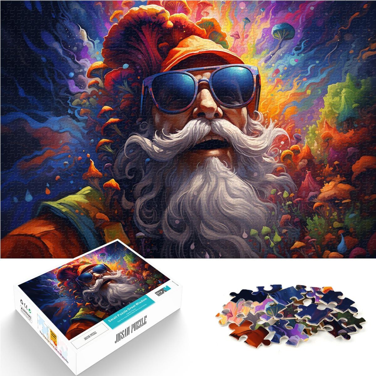 Puzzle 2000 pezzi per adulti, Gioco di Vecchio Uomo colorato, Giocattoli Famiglia, Regalo con Poster Abbinato e Foglia di Domande e Risposte 27,56 "x 39,37" I 14 Anni