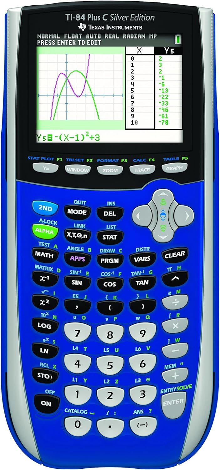 Flаѕh Dеаlѕ - 80% оƒƒ Texas Instruments TI-84 Plus C Silver Edition Graphing Calculator with Color Display (Blue) (Renewed)
