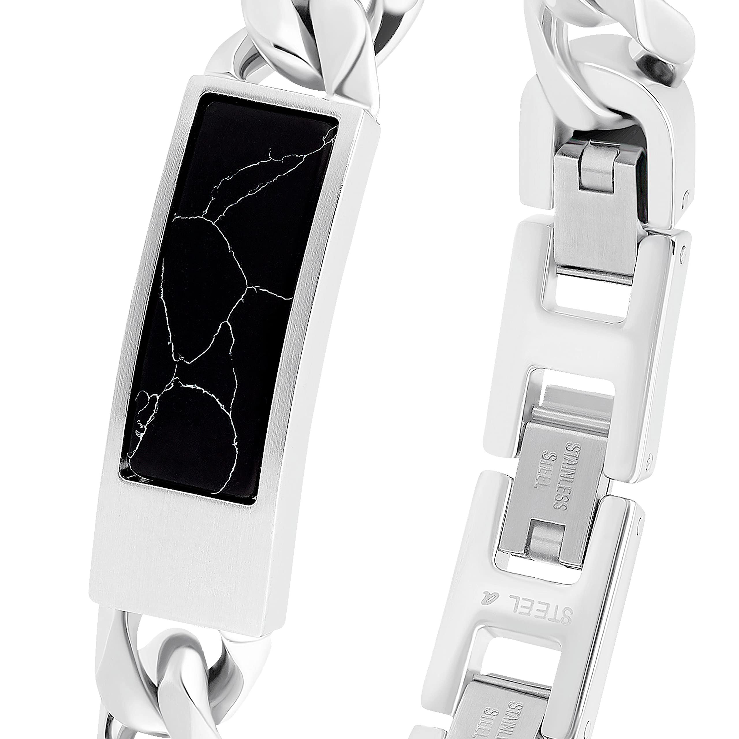 s.Oliver Identarmband Edelstahl Herren Armschmuck, Silber, Kommt in Schmuck Geschenk Box