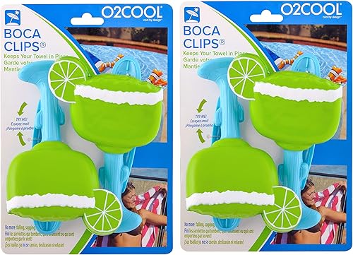 Miniatura 10 de O2COOL Boca Clips - Clips para toallas de playa para sillas de playa, accesorios de piscina y patio, alfileres de ropa para bolsas, paquete de 2