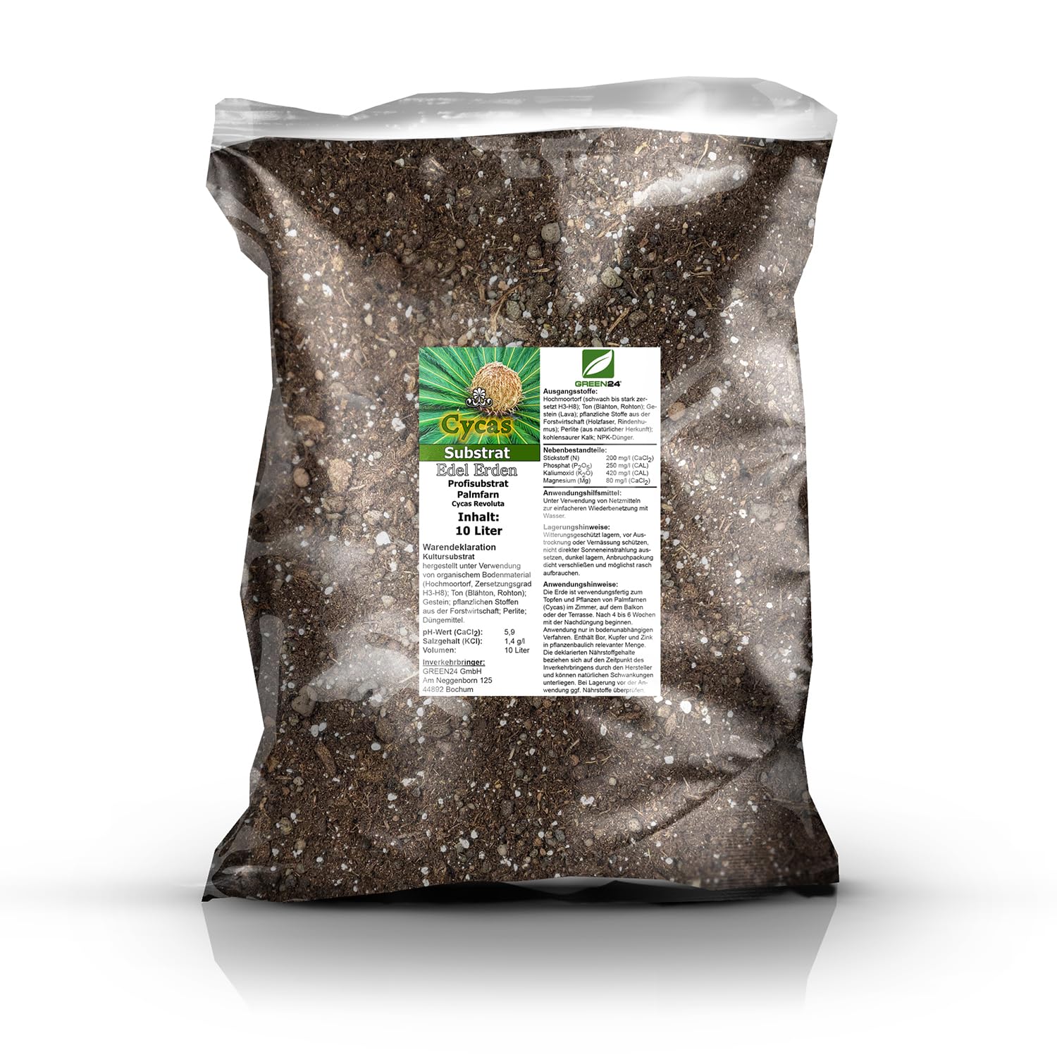 Palmfarn Substrat - Palmfarnerde - Cycaserde - Premium Erde fr Cycas  revoluta - 10 Ltr. - Sagopalmfarn Profi Linie Substrate & Erden :  Amazon.de: Garten