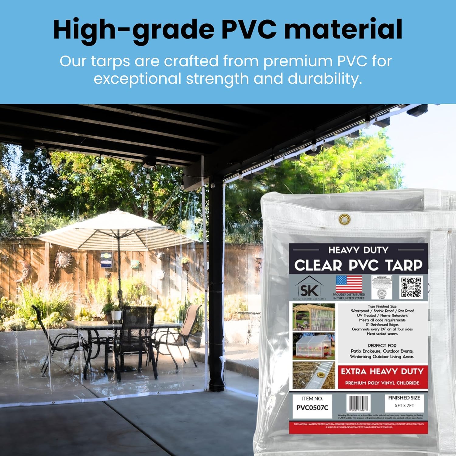 Silver Extra Heavy Duty 16 Mil Poly Tarp Canopy/Cover/Industrial/Agricultural 10x12