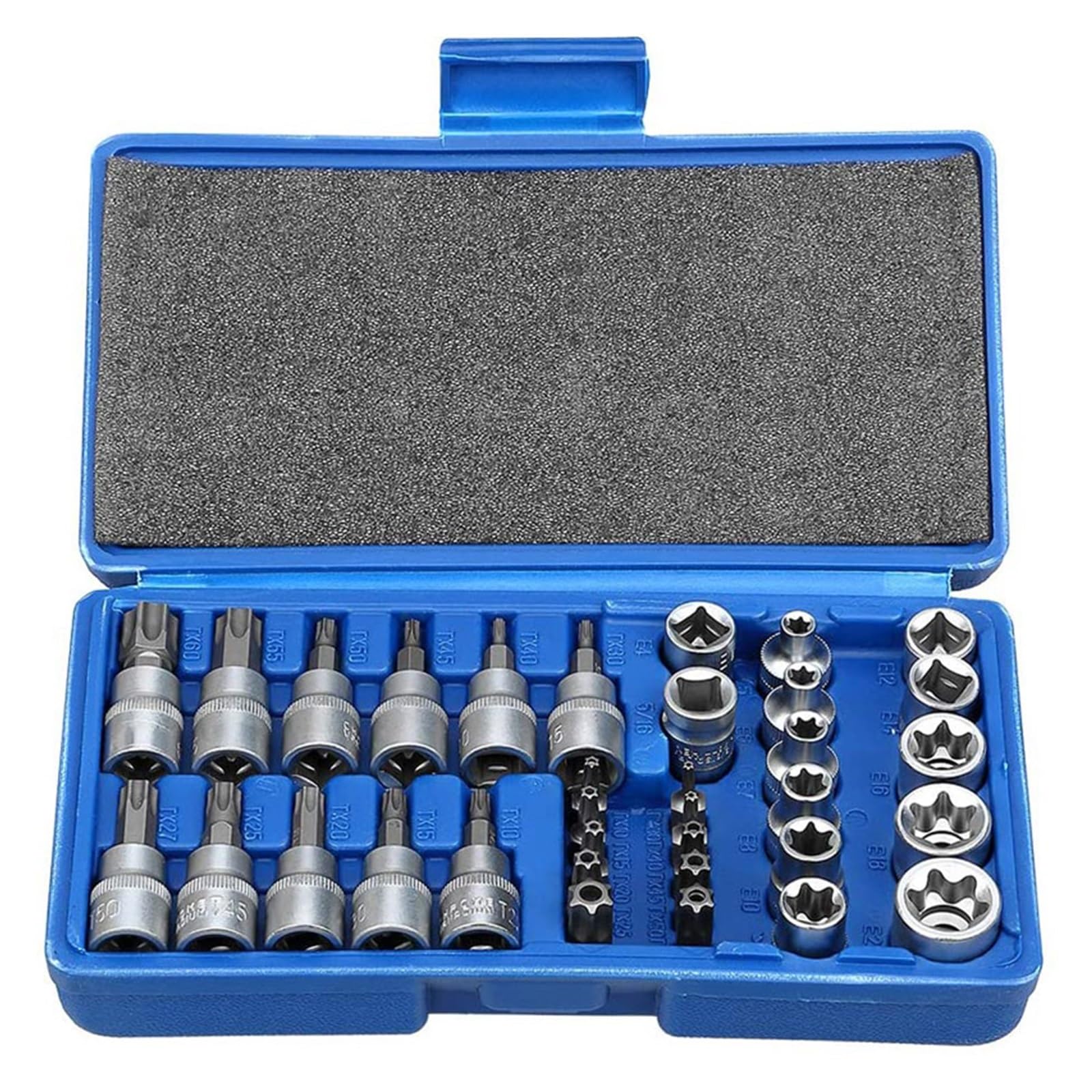 34 szt. Gniazda Torx Star i zestaw bitów Męskie/żeńskie Bity E-Security Drive Narzędzie ręczne Torque Star Socket