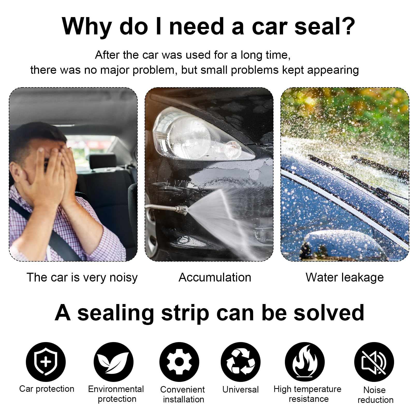 ETOPARS 236" Pollice Guarnizione In Gomma Per Porta Auto Protezioni Del Bordo Della Portiera Forma U Striscia Di Tenuta Con Lampadina Laterale Per - Foto 9