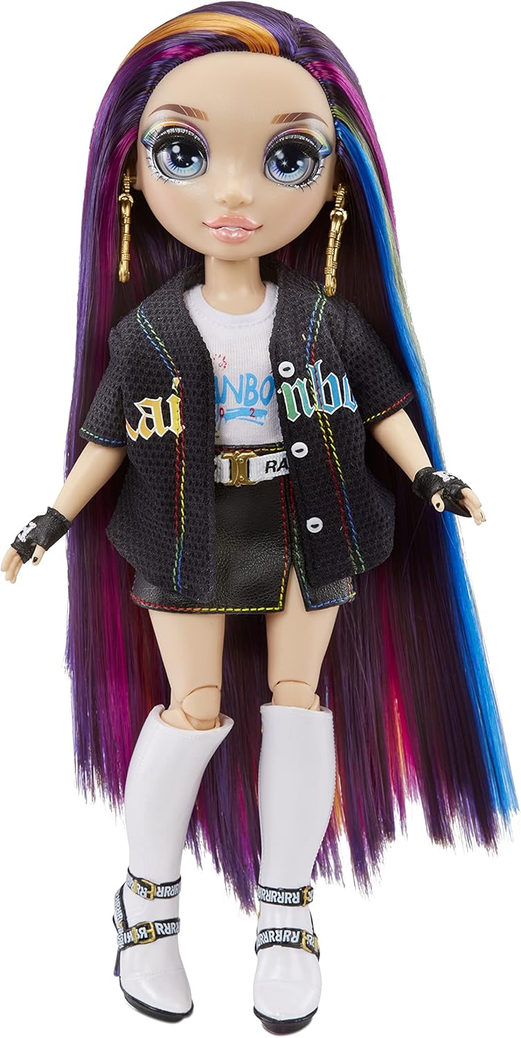 Rainbow High Rockstar Lyric Lucas Rainbow Model Doll and Playset with 2 Matching Outfits, 1 Musical Instrument & Doll Accessories, for Children from 6 to 12 Years 423232-INT