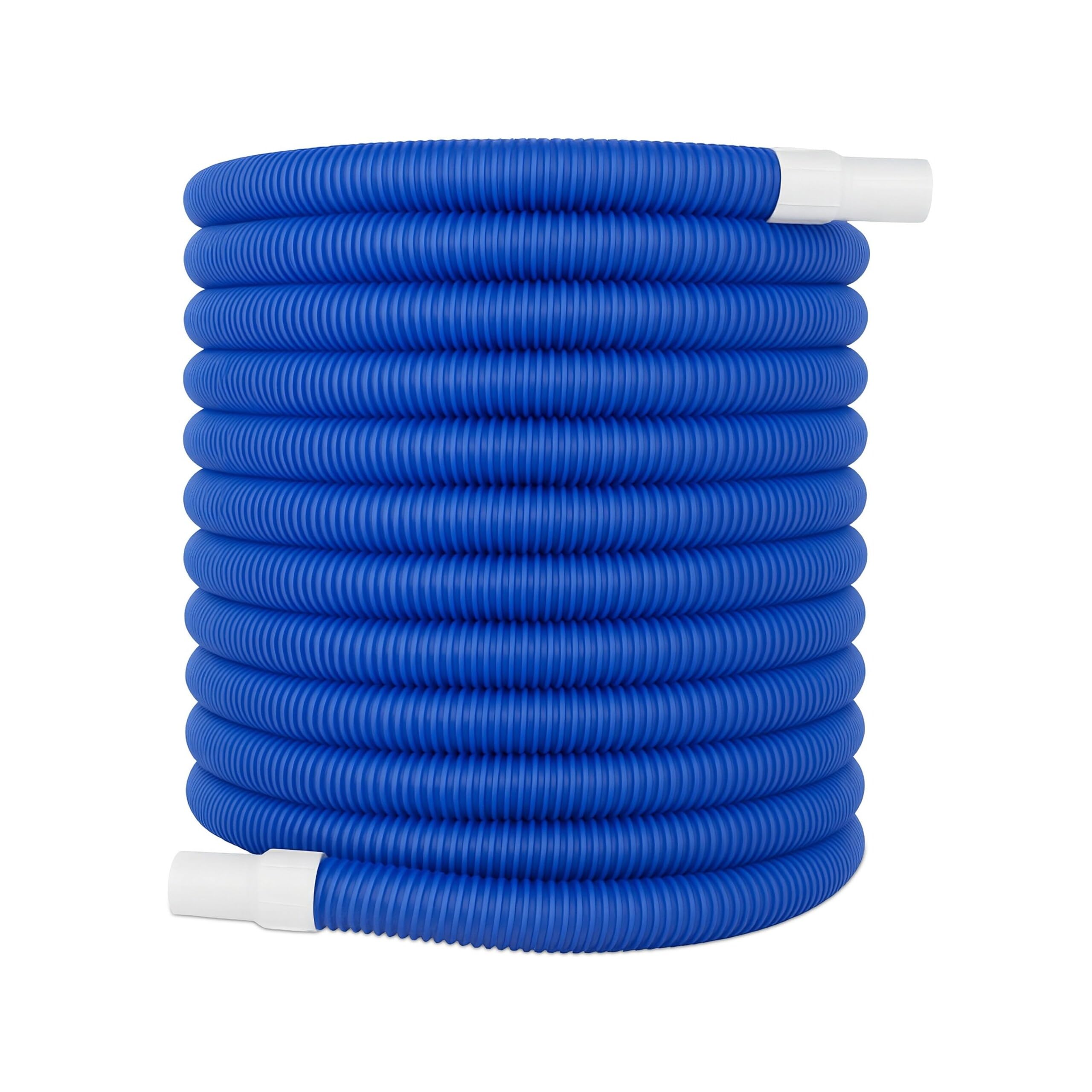 Relaxdays Tubo flessibile per piscina, 32 mm, diverse lunghezze, tubo dell'acqua per piscina e giardino, plastica, blu/bianco