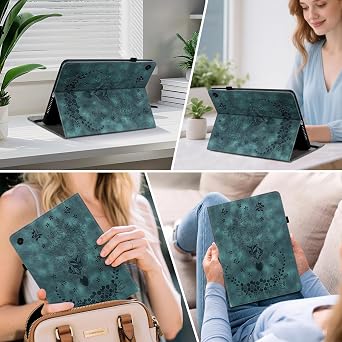 Case for iPad 9th Generation 2021/8th Gen 2020/7th Gen 2019 10.2 Inch with Auto Sleep/Wake Multi-Angle Protective PU Leather Case Green