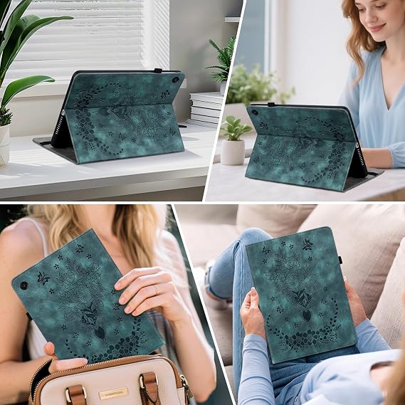 Case for iPad 9th Generation 2021/8th Gen 2020/7th Gen 2019 10.2 Inch with Auto Sleep/Wake Multi-Angle Protective PU Leather Case Green