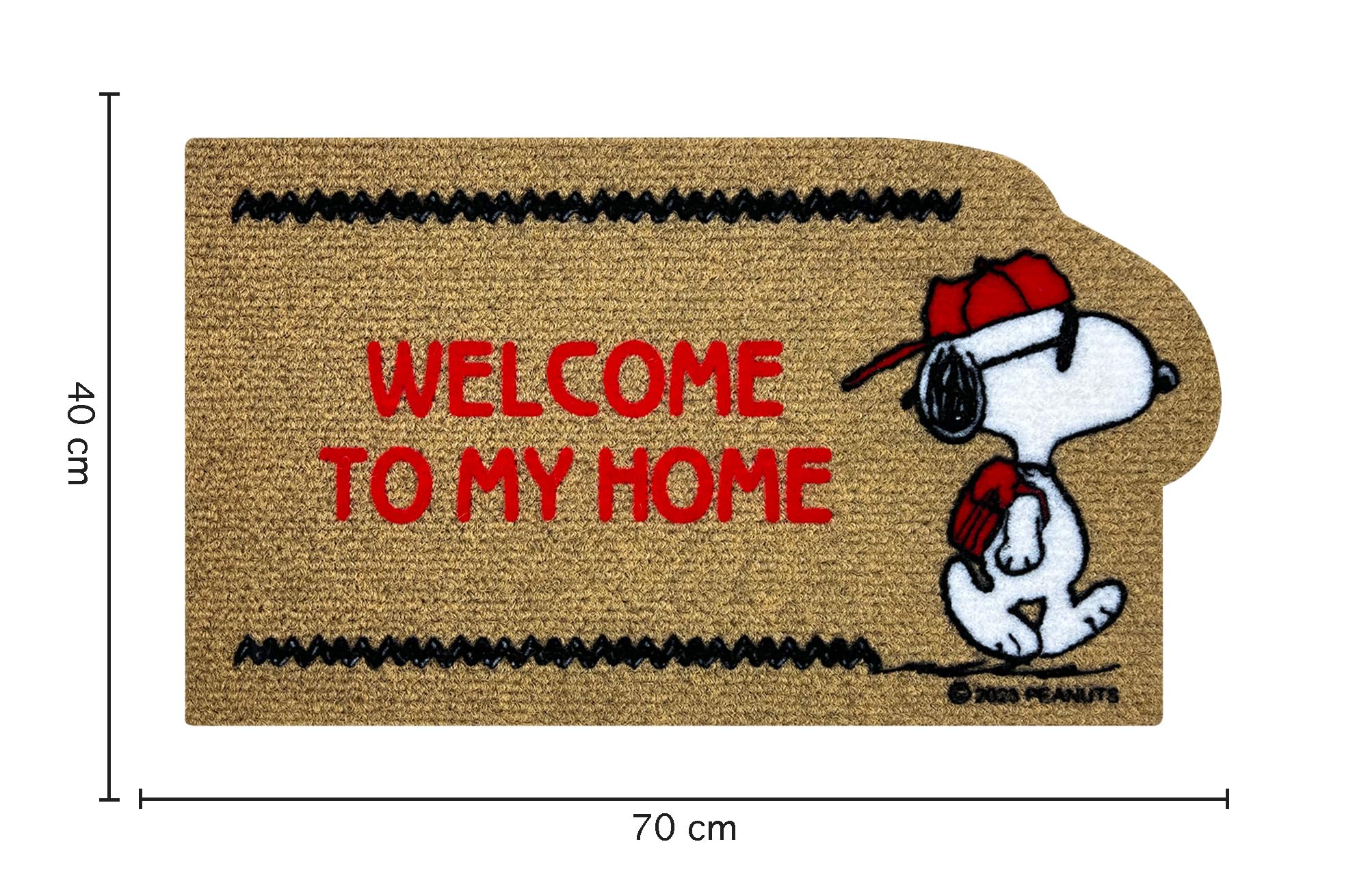 Zerbino Natalizio IlGruppone In Cocco 40x70 Cm - Tappeto Antiscivolo Con Gnomi - Facile Da Pulire E Antibatterico