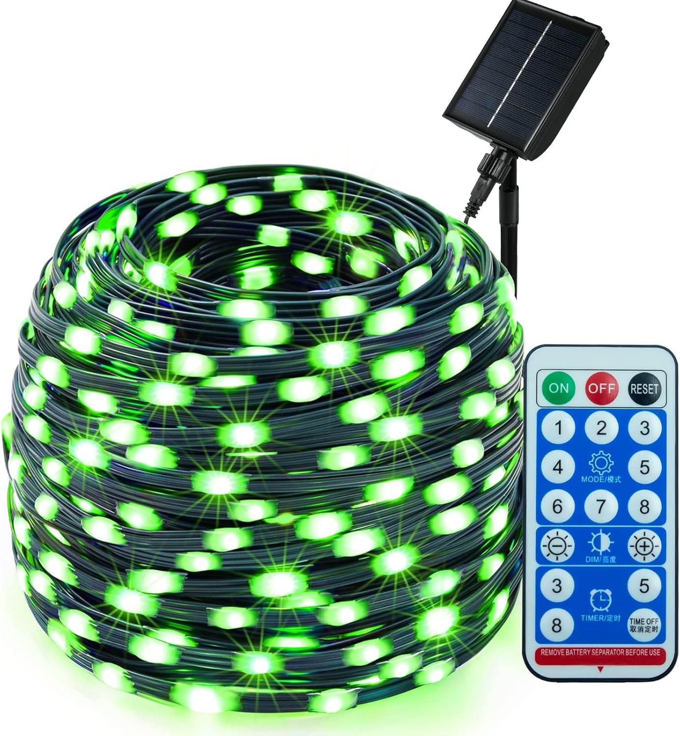 Solar Green String Lights Outdoor Waterproof St Patrick’s
