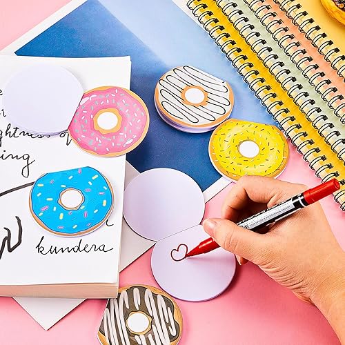 Miniatura 6 de Chinco Paquete de 48 mini cuadernos de donas para niños, recuerdos de fiesta, lindo cuaderno de donas, bloc de notas Kawaii o suministros de