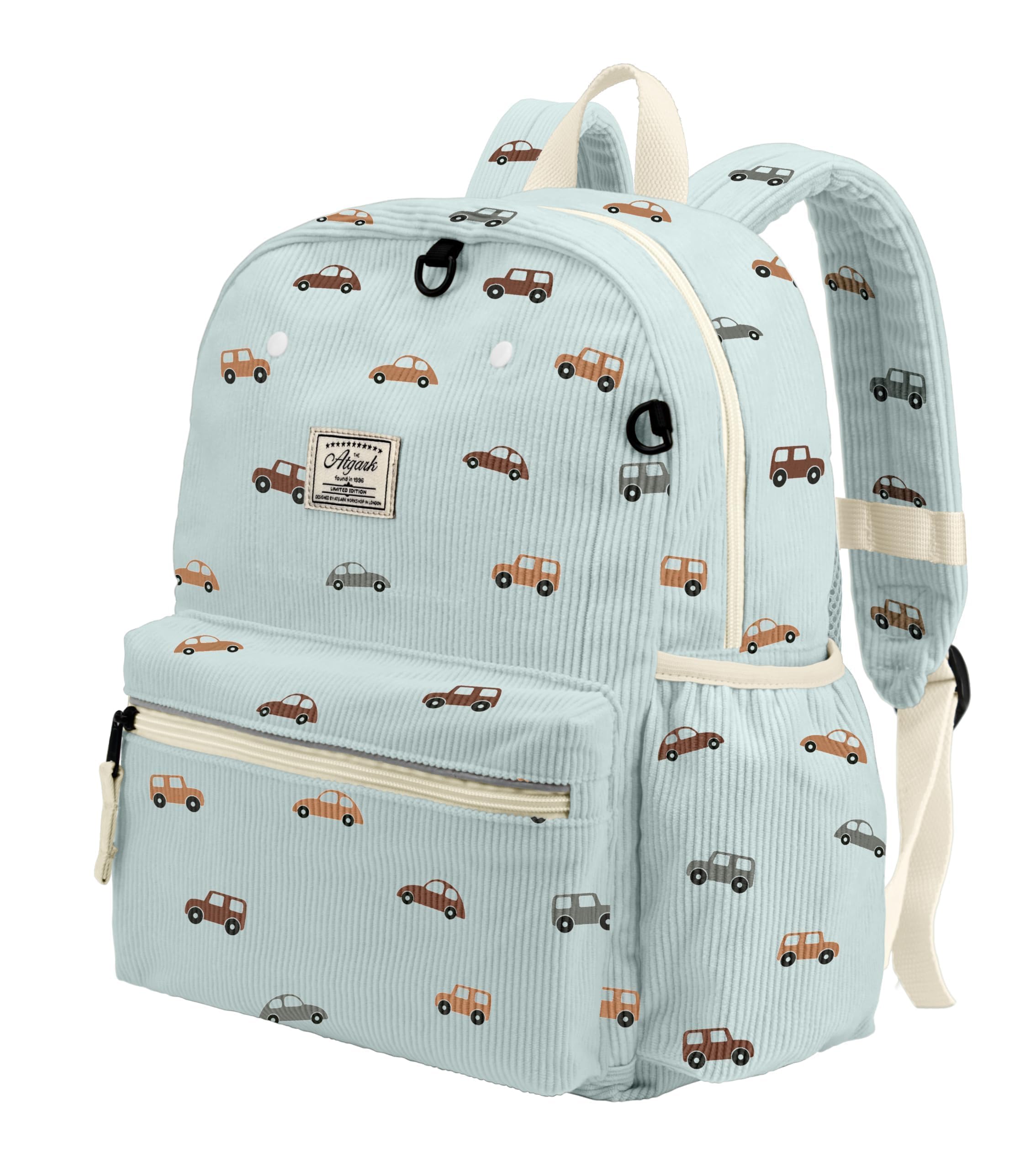 Corduroy Toddler Backpack for Boys 2-5: Preschool Backpack for Girls - Cute Kids Backpack 13.5" H