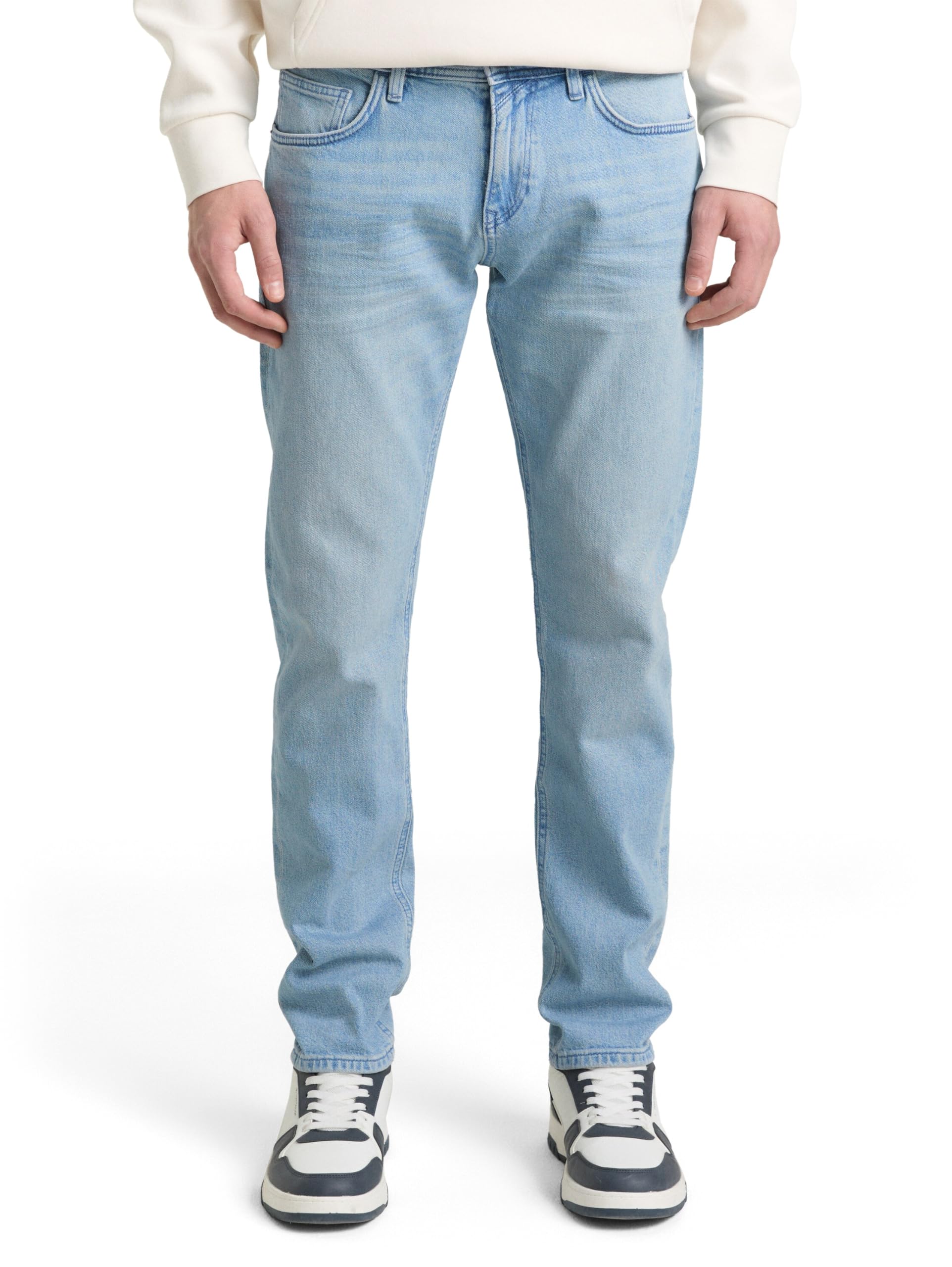 TOM TAILOR Denim Herren Slim Fit Chino Hose mit Gürtel