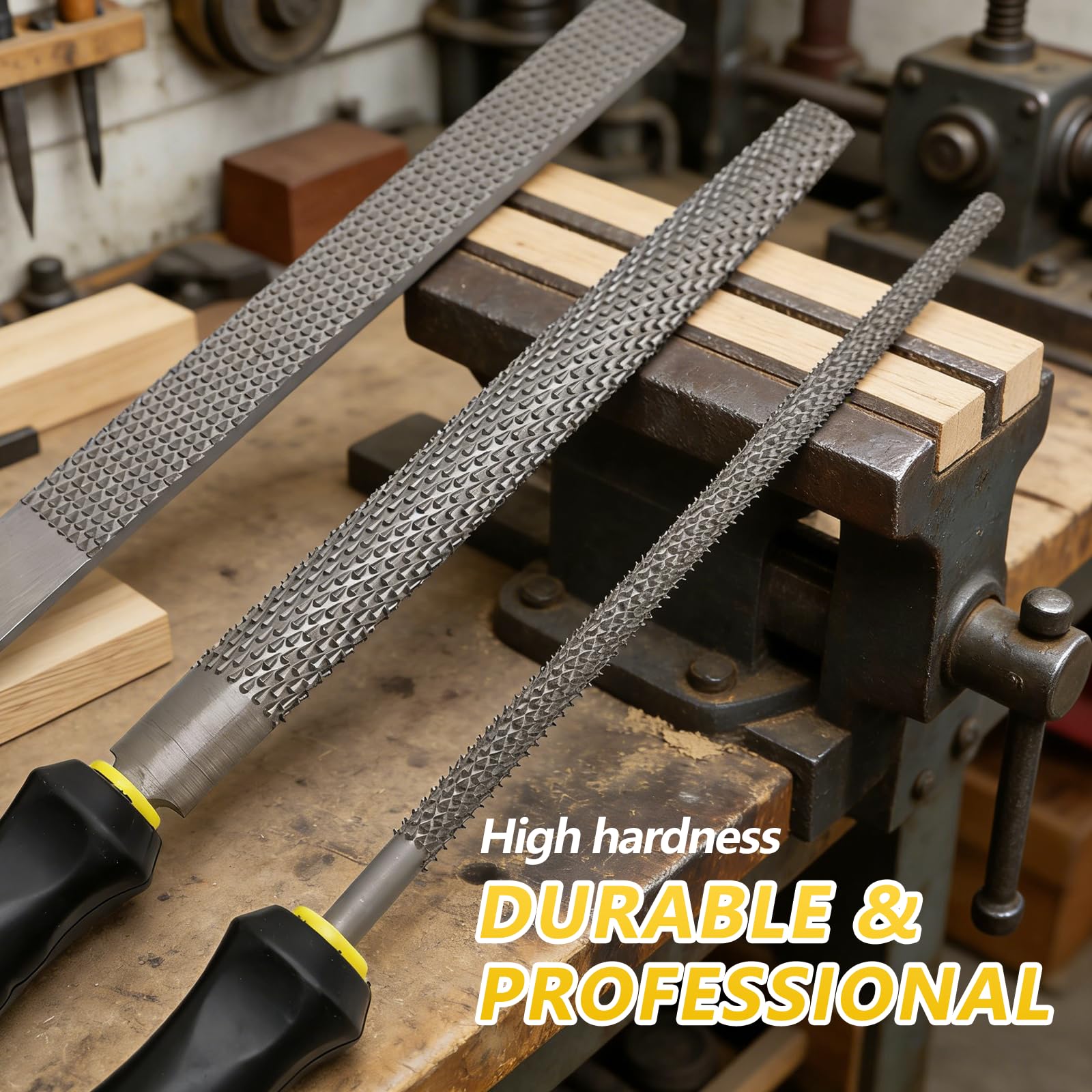 Set di lime per legno e metallo 6 pezzi incl. Raspa per legno mezzotonda per modellare fori e curve in legno duro o tenero, Lima professionale per legno
