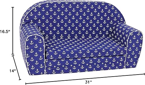 Miniatura 7 de Delsit Sofá para niños pequeños y sofá para niños sofá doble de espuma abierta 2 en 1 hecho en Europa sofá plegable para niños sofá para niños